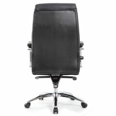 Кресло из натуральной кожи BRABIX PREMIUM &laquo;Phaeton EX-502&raquo;, хром, черное, 530882