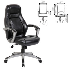 Кресло офисное BRABIX PREMIUM &laquo;Turbo EX-569&raquo;, экокожа, спортивный дизайн, черное, 531014