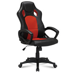 Кресло компьютерное BRABIX &laquo;Rider EX-544&raquo;, экокожа черная/<wbr/>ткань красная, 531583