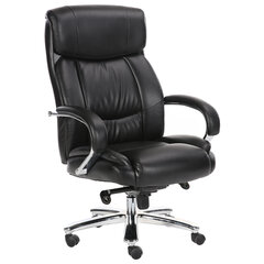Кресло офисное BRABIX PREMIUM &laquo;Direct EX-580&raquo;, хром, рециклированная кожа, черное, 531824