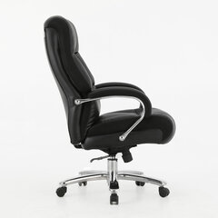 Кресло офисное BRABIX PREMIUM &laquo;Bomer HD-007&raquo;, НАГРУЗКА до 250 кг, рециклированная кожа, хром, черное, 531939