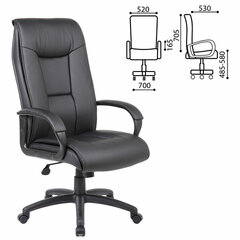 Кресло офисное BRABIX PREMIUM &laquo;Work EX-513&raquo;, экокожа, черное, 531943