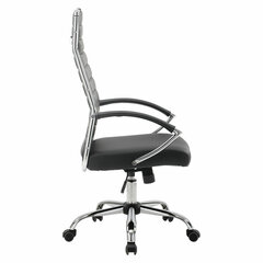 Кресло офисное BRABIX &laquo;Style EX-528&raquo;, экокожа, хром, черное, 531947