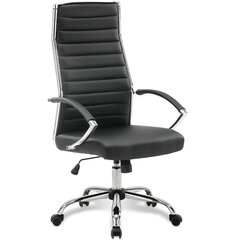 Кресло офисное BRABIX &laquo;Style EX-528&raquo;, экокожа, хром, черное, 531947