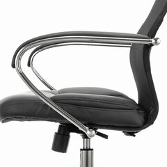 Кресло офисное BRABIX PREMIUM &laquo;Stalker EX-608 CH&raquo;, хром, ткань-сетка/<wbr/>кожзам, черное, 532091