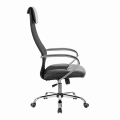 Кресло офисное BRABIX PREMIUM &laquo;Stalker EX-608 CH&raquo;, хром, ткань-сетка/<wbr/>кожзам, черное, 532091