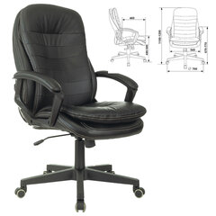 Кресло офисное BRABIX PREMIUM &laquo;Omega EX-589&raquo;, экокожа, черное, 532094
