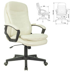 Кресло офисное BRABIX PREMIUM &laquo;Omega EX-589&raquo;, экокожа, бежевое, 532095