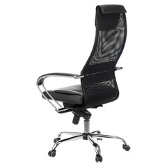 Кресло офисное BRABIX PREMIUM &laquo;Stalker EX-609 PRO&raquo;, хром, мультиблок, ткань-сетка/<wbr/>экокожа, черное, 532416