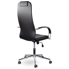 Кресло офисное BRABIX &laquo;Pilot EX-610 CH&raquo; premium, хром, кожзам, черное, 532418