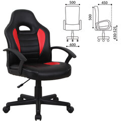 Кресло компьютерное BRABIX &laquo;Spark GM-201&raquo;, экокожа, черное/<wbr/>красное, 532503