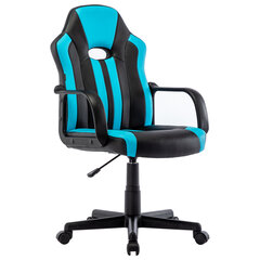 Кресло компьютерное BRABIX &laquo;Stripe GM-202&raquo;, экокожа, черное/<wbr/>голубое, 532509