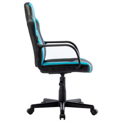 Кресло компьютерное BRABIX &laquo;Stripe GM-202&raquo;, экокожа, черное/<wbr/>голубое, 532509