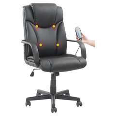 Кресло офисное BRABIX &laquo;Relax MS-001&raquo;, 4 массажных модуля, экокожа, черное, 532519