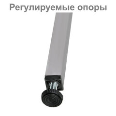 Скамья с вешалкой, спинкой &laquo;СВТ 6&raquo;, 1765&times;2000&times;395 мм, 14 крючков, регулируемые опоры, каркас металлический серый, сиденье дерево
