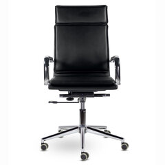 Кресло офисное BRABIX PREMIUM &laquo;Kayman EX-532&raquo;, экокожа, хром, черное, 532543