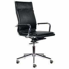 Кресло офисное BRABIX PREMIUM &laquo;Kayman EX-532&raquo;, экокожа, хром, черное, 532543