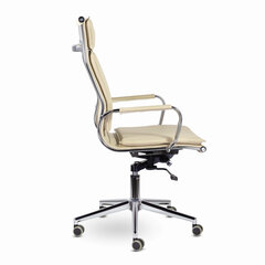 Кресло офисное BRABIX PREMIUM &laquo;Kayman EX-532&raquo;, экокожа, хром, бежевое, 532544