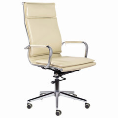 Кресло офисное BRABIX PREMIUM &laquo;Kayman EX-532&raquo;, экокожа, хром, бежевое, 532544