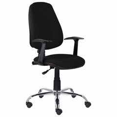 Кресло BRABIX &laquo;Comfort MG-322&raquo;, хром, регулируемая эргономичная спинка, ткань, черное, 532558
