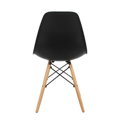 Стулья BRABIX &laquo;Eames CF-010&raquo;, КОМПЛЕКТ 4 шт., пластик черный, опоры дерево/<wbr/>металл, 532631