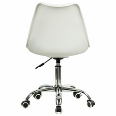 Кресло стул BRABIX &laquo;Eames MG-310 CH&raquo;, хром, пластик белый, экокожа белая, 532923