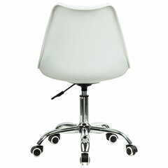 Кресло стул BRABIX &laquo;Eames MG-310 CH&raquo;, хром, пластик белый, ткань серая, 532924
