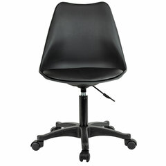 Кресло стул BRABIX &laquo;Eames MG-310 PL&raquo;, пластик черный, экокожа черная, 532927