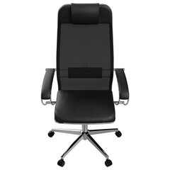 Кресло офисное МЕТТА &laquo;ErgoLife&raquo; Comfort, хром, сиденье мягкое, ткань-сетка/<wbr/>экокожа, черное