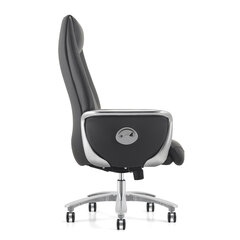 Кресло HAWASAN (ХАВАСАН) PREMIUM EX-800, до 200 кг, синхромеханизм, алюминий, экокожа, черное, 533234
