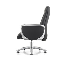 Кресло HAWASAN (ХАВАСАН) PREMIUM EX-801, до 200 кг, алюминий, экокожа, черное, 533235