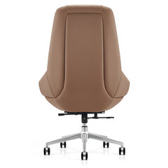 Кресло HAWASAN (ХАВАСАН) PREMIUM EX-810, хромированная сталь, экокожа, коричневое, 533236