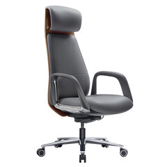 Кресло HAWASAN (ХАВАСАН) PREMIUM EX-820, синхромеханизм, слайдер, экокожа, графит/<wbr/>коричневое, 533238