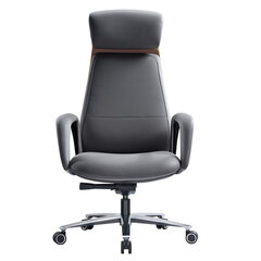 Кресло HAWASAN (ХАВАСАН) PREMIUM EX-820, синхромеханизм, слайдер, экокожа, графит/<wbr/>коричневое, 533238