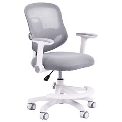 Кресло детское с подставкой для ног BRABIX KIDS &laquo;MG-215&raquo;, сетка/<wbr/>ткань TW, серое, 533313