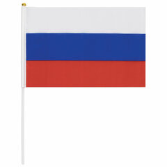 Флаг России ручной 20&times;30 см, без герба, с флагштоком, BRAUBERG/<wbr/>STAFF, 550181