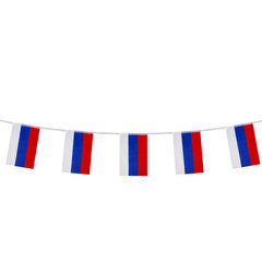 Гирлянда из флагов России, длина 5 м, 10 прямоугольных флажков 20&times;30 см, BRAUBERG/<wbr/>STAFF, 550185