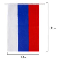 Гирлянда из флагов России, длина 5 м, 10 прямоугольных флажков 20&times;30 см, BRAUBERG/<wbr/>STAFF, 550185