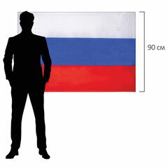 Флаг России 90&times;135 см без герба, ПОВЫШЕННАЯ прочность и влагозащита, флажная сетка, STAFF, 550227
