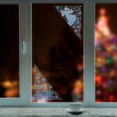 Украшение для окон и стекла ЗОЛОТАЯ СКАЗКА &laquo;Узоры на окне 1&raquo;, 30&times;38 см, ПВХ, 591215