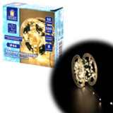 Электрогирлянда-нить уличная "Роса" IP44, 50 м, 500 LED, теплый белый, 220V, контроллер, ЗОЛОТАЯ СКАЗКА, 591362