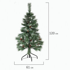 Ель новогодняя искусственная &laquo;Velvet Pinewood&raquo; 120 см, с инеем и шишками, ПВХ, ЗОЛОТАЯ СКАЗКА, 591702