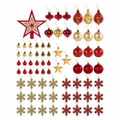 Шары новогодние ёлочные &laquo;Red & Gold Luxury&raquo; 70 предметов, красный/<wbr/>золото, ЗОЛОТАЯ СКАЗКА, 591714