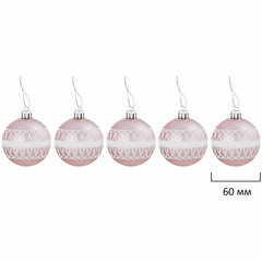 Шары новогодние ёлочные &laquo;Elegant Pink&raquo; 77 предметов, розовый/<wbr/>белый, ЗОЛОТАЯ СКАЗКА, 591715