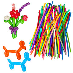 Шары воздушные для моделирования 5&times;150 см, 100 штук, ассорти, BRAUBERG KIDS, 591877