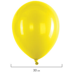 Шары воздушные 30 см, 50 штук, &laquo;ЯРКИЕ ЦВЕТА&raquo;, ассорти, BRAUBERG KIDS, 591880