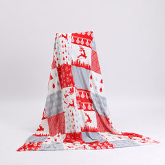Плед новогодний 150&times;200 см, &laquo;Лоскутки&raquo;, полиэстер, 210 г/<wbr/>м<sup>2</sup>, ЗОЛОТАЯ СКАЗКА, 592531