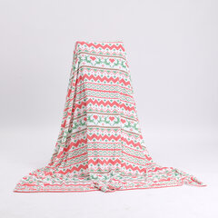 Плед новогодний 200&times;220 см, &laquo;Вязаный&raquo;, полиэстер, 210 г/<wbr/>м<sup>2</sup>, ЗОЛОТАЯ СКАЗКА, 592533