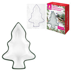 Тарелка сервировочная новогодняя 16&times;11,8&times;4 см,&laquo;Елочка&raquo;, каменная керамика, ЗОЛОТАЯ СКАЗКА, 592547