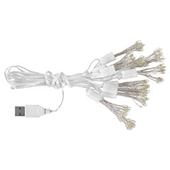 Гирлянда-пучки &laquo;Bundles&raquo;, 150 LED, 2,4 м, 10 пучков, тёплый белый, USB, ЗОЛОТАЯ СКАЗКА, 592557